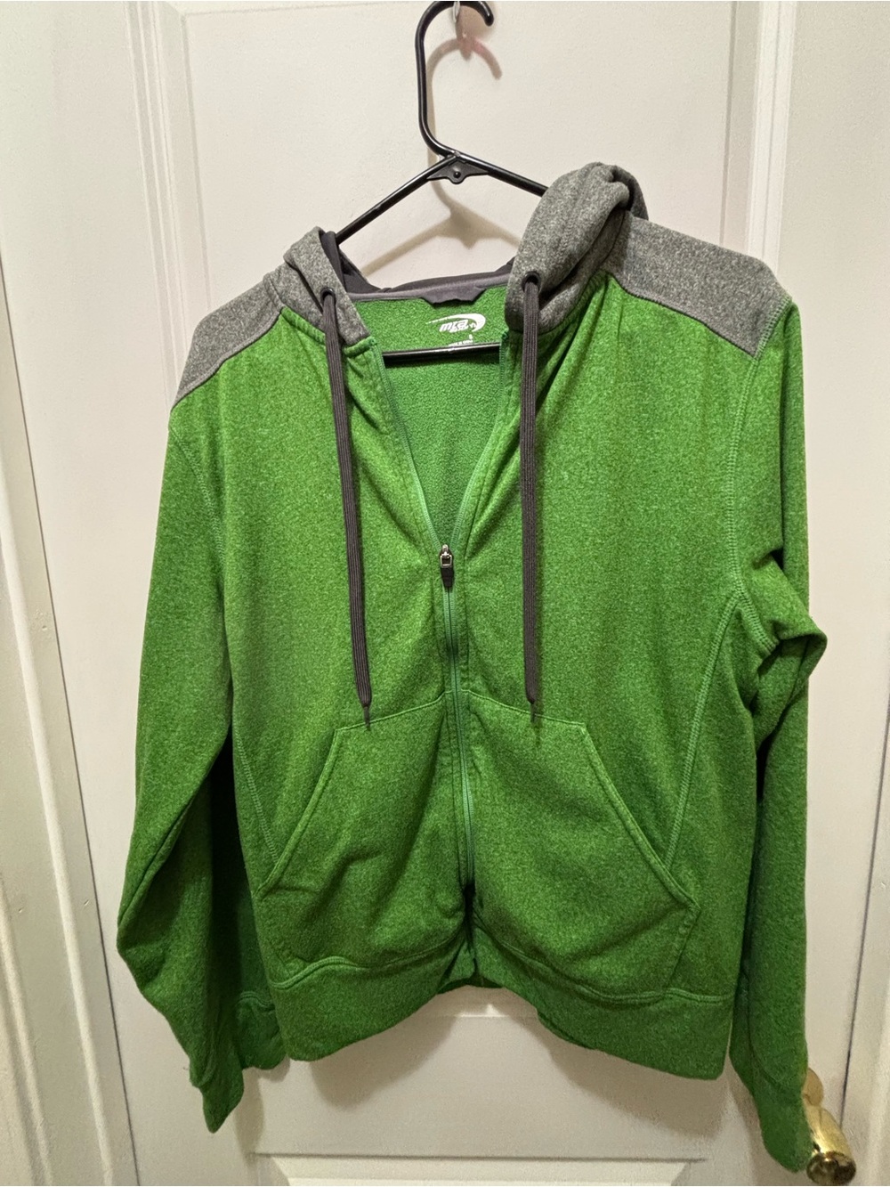 Nike Green and Gray Hooded Zip Fleece